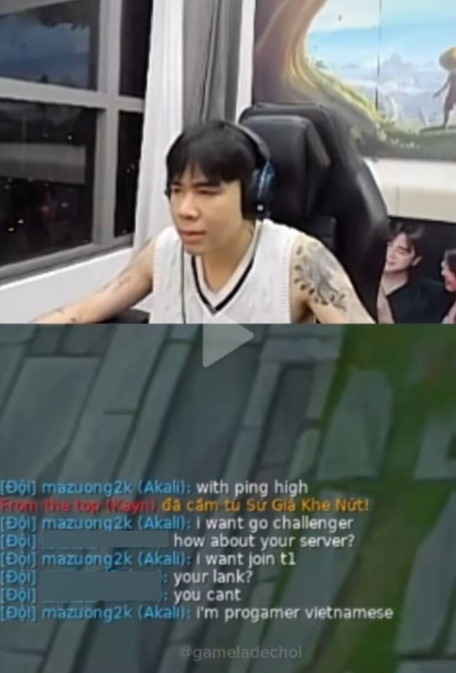 Zeros còn tự nhận là "pro gamer từ Việt Nam"