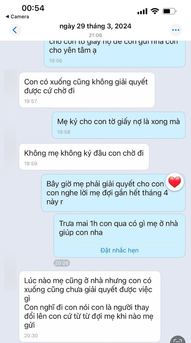 Tin nhắn của anh này và mẹ vợ cũ
