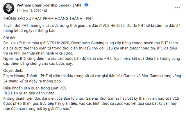 BLV Hoàng Luân lên tiếng về drama DNS: BTC không có nghĩa vụ cung cấp bằng chứng, khẳng định Riot cũng có tiền lệ - Ảnh 5. BLV Hoàng Luân lên tiếng về drama DNS: BTC không có nghĩa vụ cung cấp bằng chứng, khẳng định Riot cũng có tiền lệ - Ảnh 5.