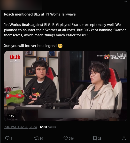 HLV Roach tiết lộ ông cũng không rõ vì sao BLG cứ liên tục cấm Skarner - vị tướng mà theo T1 đánh giá là BLG chơi đặc biệt xuất sắc so với phần còn lại và điều này giúp T1 có thế trận dễ hơn nhiều so với dự kiến HLV Roach tiết lộ ông cũng không rõ vì sao BLG cứ liên tục cấm Skarner - vị tướng mà theo T1 đánh giá là BLG chơi đặc biệt xuất sắc so với phần còn lại và điều này giúp T1 có thế trận dễ hơn nhiều so với dự kiến