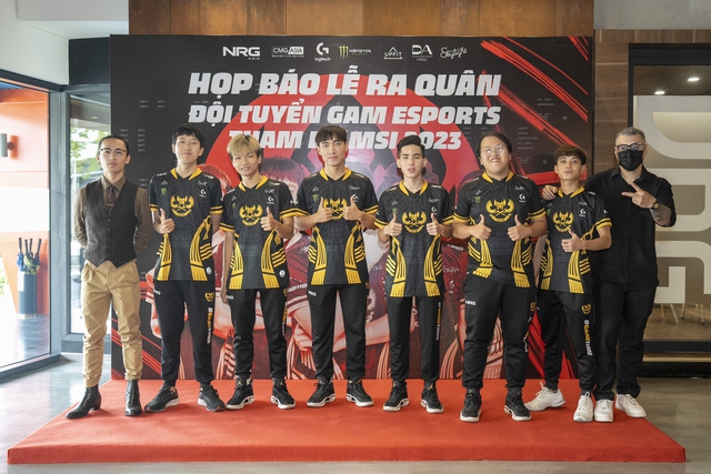 Các tuyển thủ GAM tại buổi họp báo ra quân MSI 2023 - nguồn: GAM Esports