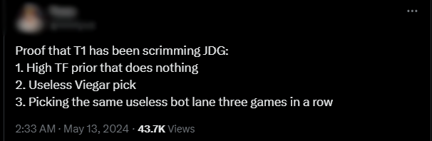 Khán giả “vẽ giả thuyết” phía LPL “chơi chiêu” khiến T1 thất bại, tất cả vì những lựa chọn đầy khó hiểu - Ảnh 2.