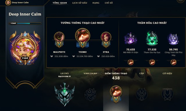Game thủ Việt Nam gây sốt khi phá vỡ kỷ lục của LMHT với hơn 15 triệu rưỡi điểm thông thạo Teemo - Ảnh 2.