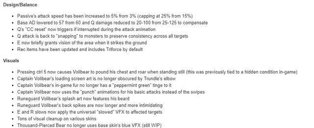 Buff liên tục không nghỉ, Riot Games quyết tâm biến Volibear mới thành Á Thần bất bại ở đường trên - Ảnh 3.