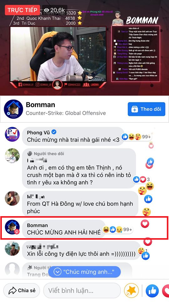 Kênh stream hóa Đại hội võ lâm, cả diễn viên Ninh Dương Lan Ngọc cũng chúc mừng đôi trẻ Bomman - Minh Nghi - Ảnh 5.