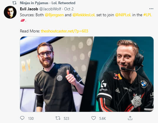 Lộ nghi vấn Rekkles chuẩn bị gia nhập LPL, fan Trung Quốc lập tức thắc mắc: Sang đây để cưa cẩm Candice à? - Ảnh 1.