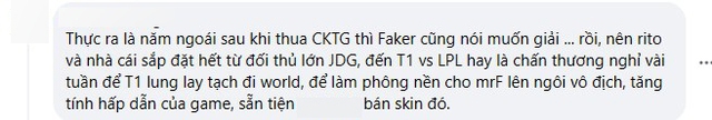 Thậm chí còn có ý kiến cho rằng T1 vô địch là do được Riot "lên kịch bản"