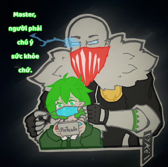 Trầm trồ vì ý tưởng đầy thú vị và sáng tạo của cộng đồng LMHT Việt qua loạt tranh cổ động phòng chống Covid-19 - Ảnh 6.