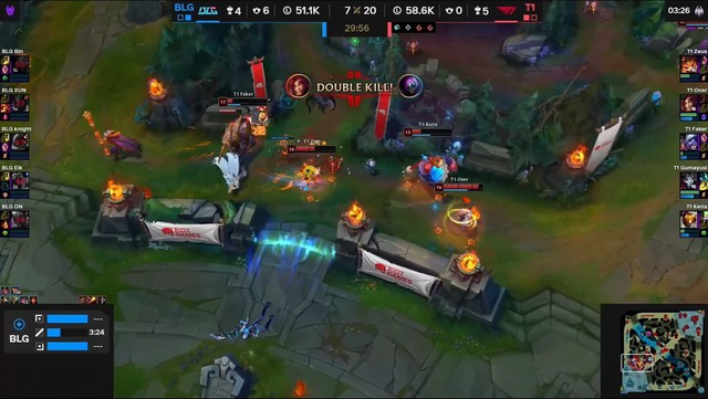 T1 hủy diệt BLG ở ván 3 dù bị dẫn trước khá nhiều ở đầu game