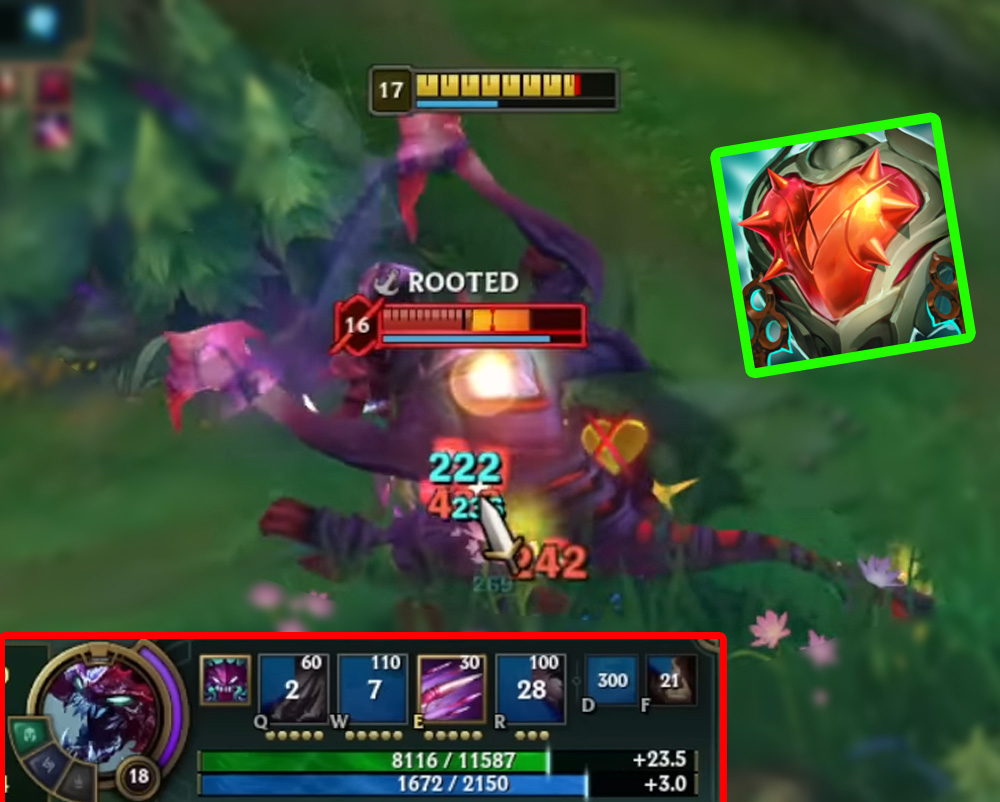 Trái Tim Khổng Thần rất phù hợp với những vị tướng như Cho'Gath Trái Tim Khổng Thần rất phù hợp với những vị tướng như Cho'Gath