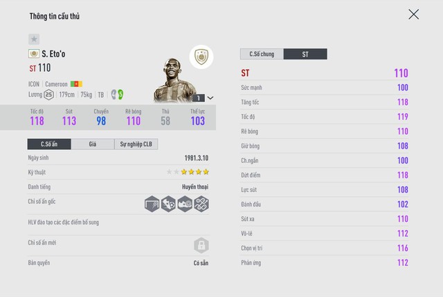 Báo đen Eto’o tái xuất FIFA Online 4 trong mùa thẻ huyền thoại, game thủ ráo riết tìm thủ môn xuất sắc để chuẩn bị vá lưới - Ảnh 3. Báo đen Eto’o tái xuất FIFA Online 4 trong mùa thẻ huyền thoại, game thủ ráo riết tìm thủ môn xuất sắc để chuẩn bị vá lưới - Ảnh 3.