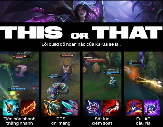 Kai'Sa cũng sở hữu nhiều cách lên đồ khác nhau