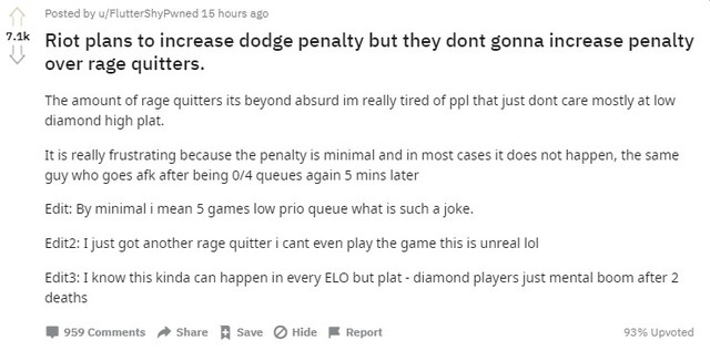 LMHT: Thoát game khi ban/pick sẽ bị phạt chẳng khác gì thua trận, game thủ nổi đóa: Nhỡ gặp bọn phá game thì sao? - Ảnh 3. LMHT: Thoát game khi ban/pick sẽ bị phạt chẳng khác gì thua trận, game thủ nổi đóa: Nhỡ gặp bọn phá game thì sao? - Ảnh 3.