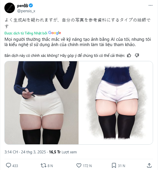 Nữ họa sĩ từng phải ăn mặc như nhân vật để xác minh cô không dùng AI vẽ tranh