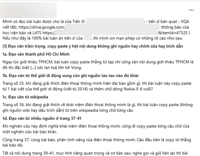 Bài đăng check var mới đây về các bằng chứng cho thấy Z.Q đạo văn