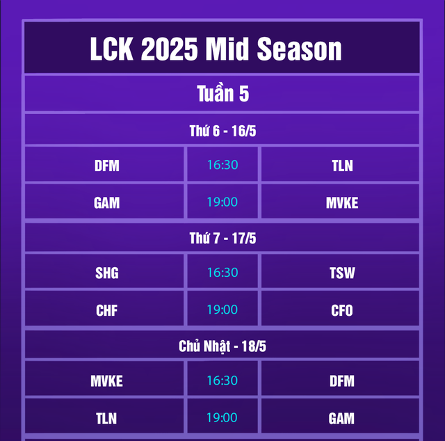 Lịch thi đấu LCP 2025 Mid Season mới nhất: GAM đối mặt "ác mộng"- Ảnh 5.