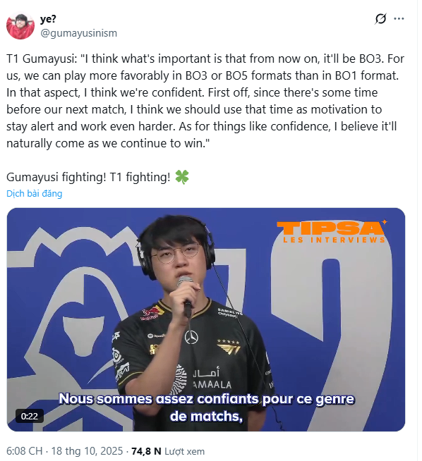 Giữa lúc khó khăn, Gumayusi vẫn có động thái động viên người hâm mộ T1- Ảnh 2.