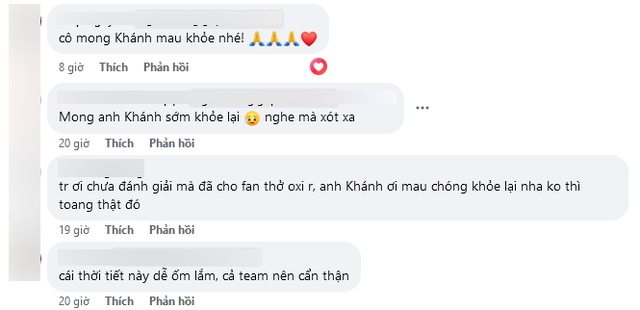 Khán giả chúc Levi mau khỏe