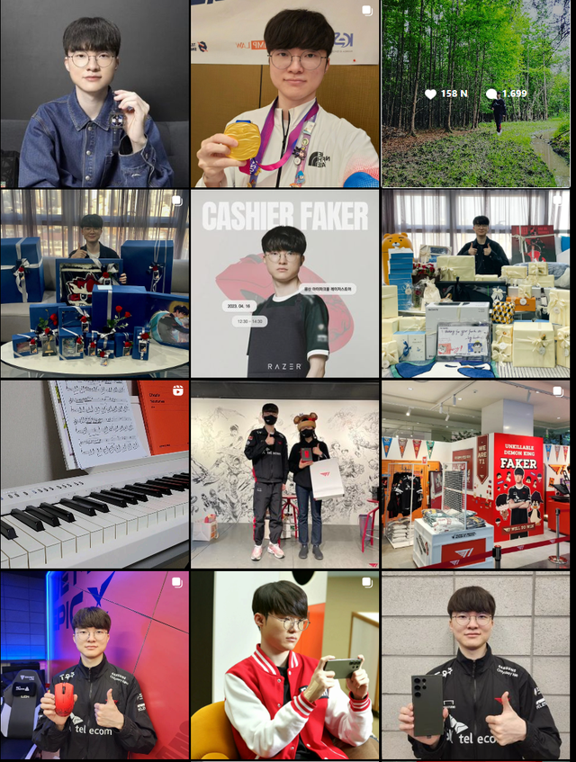 Nội dung page Instagram của Faker không nhiều bài đăng và cũng cách nhau rất lâu