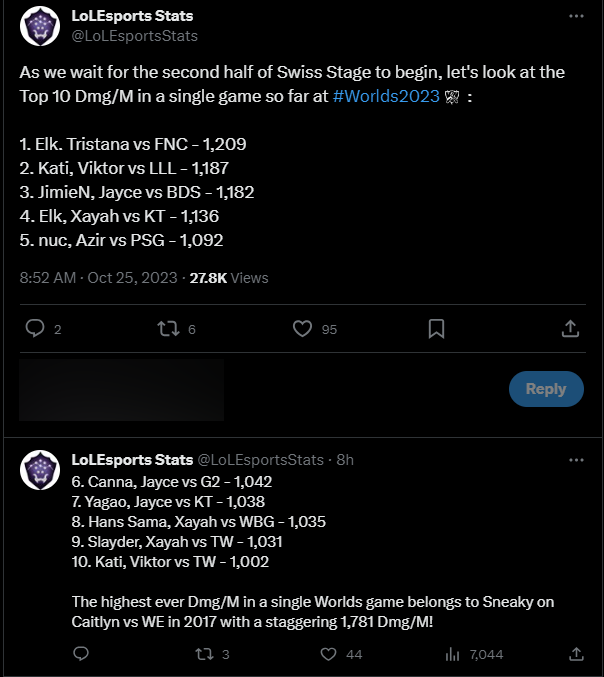 Kati có 2 chỉ số sát thương/phút lọt vào top 10 của giải đấu tính đến trước trận FNC - C9