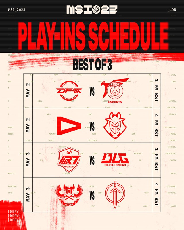 Chỉ còn chưa đầy 2 ngày là MSI 2023 sẽ chính thức khởi tranh - nguồn: Twitter