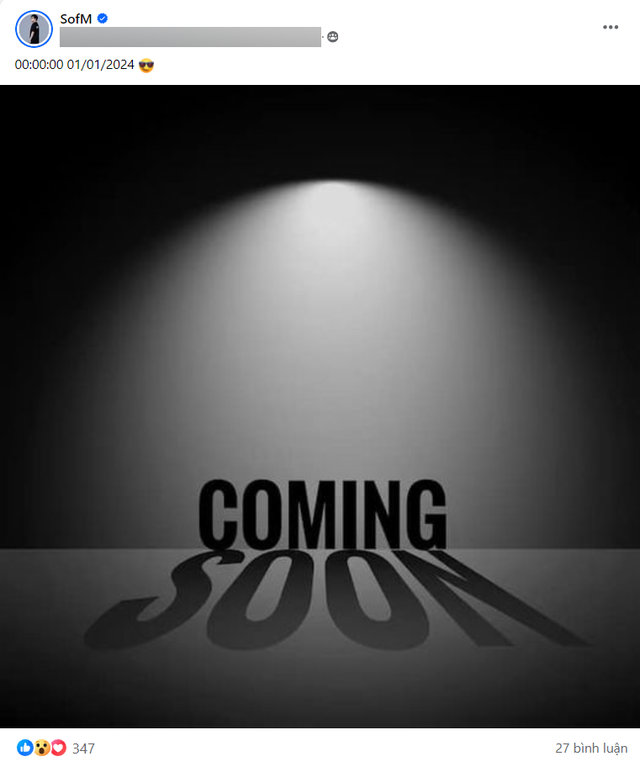 Chính SofM cũng ẩn ý về một thông báo quan trọng trong ngày cuối năm 2023