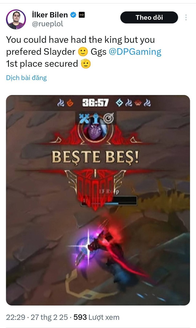 Hồi tháng 2, Slayder và đội của mình đã bị một Hồi tháng 2, Slayder và đội của mình đã bị một