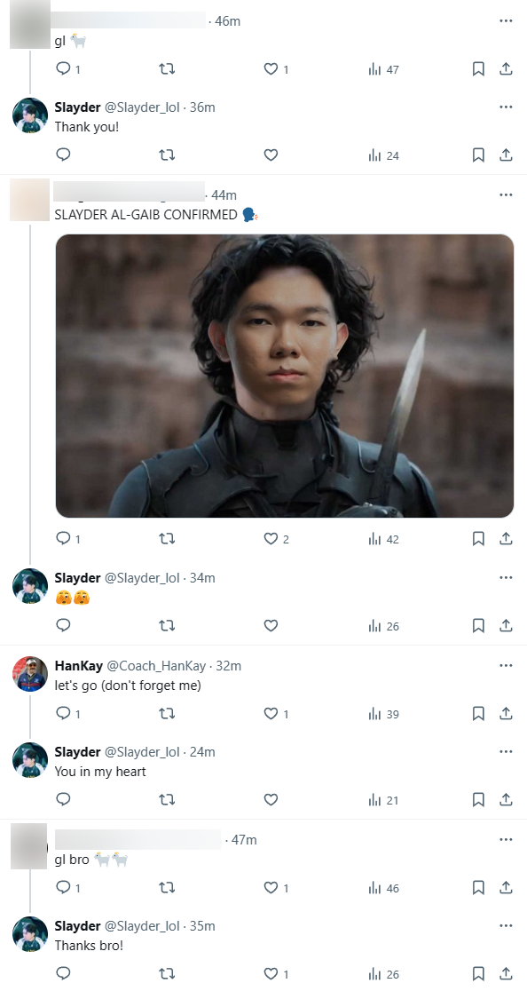 Slayder không thừa nhận nhưng cũng không phủ nhận bình luận cho rằng anh đã confirm việc chuyển sang Arab Saudi