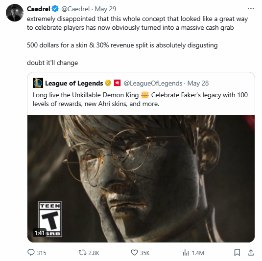 Caedrel thẳng thắn về màn 