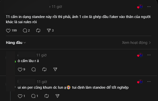 Các fan T1 tỏ ý không hài lòng Các fan T1 tỏ ý không hài lòng