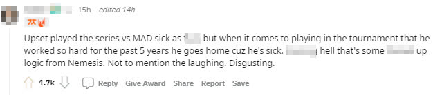 Nemesis bị cộng đồng LMHT tố hèn hạ sau khi đặt nghi vấn về chuyện Upset rời CKTG 2021 - Ảnh 4.