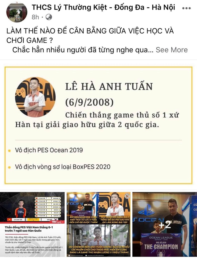 Chơi game khét lẹt, thần đồng PES 12 tuổi còn được giáo viên chủ nhiệm khen ngợi con ngoan trò giỏi, vinh danh trên MXH của trường - Ảnh 3. Chơi game khét lẹt, thần đồng PES 12 tuổi còn được giáo viên chủ nhiệm khen ngợi con ngoan trò giỏi, vinh danh trên MXH của trường - Ảnh 3.