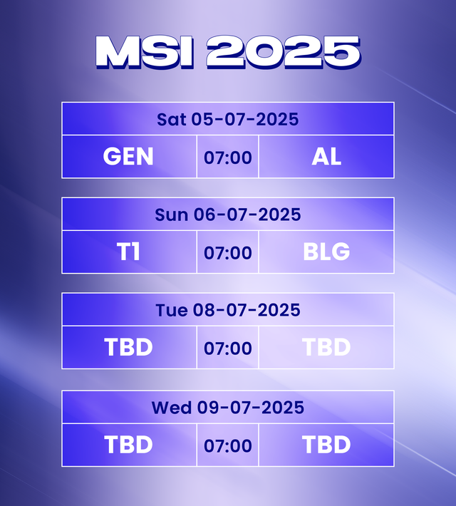 Lịch thi đấu MSI 2025 mới nhất: Chờ đợi trận thư hùng T1 - BLG- Ảnh 3.
