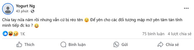 Cô đăng đàn thẳng thắn về các thông tin xung quanh bản thân sau khi tình cũ Cô đăng đàn thẳng thắn về các thông tin xung quanh bản thân sau khi tình cũ