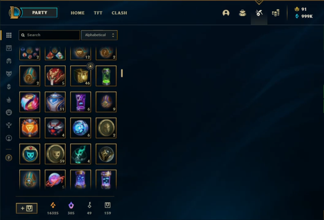 Một game thủ sở hữu lượng lớn bảo vật, hòm đồ... và đặc biệt 999k Tinh Hoa Lam - nguồn: Reddit