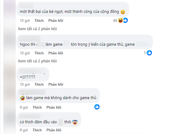 Một số phản ứng của game thủ Việt vốn đã có thời gian theo dõi tựa game này