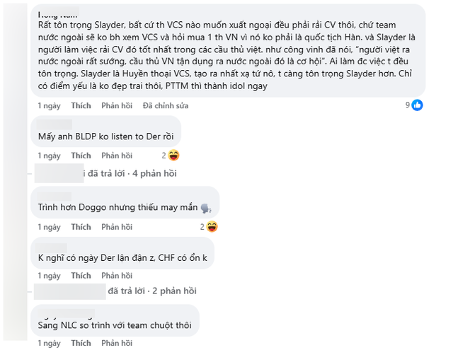 Khán giả VCS cũng tranh cãi về trường hợp của Slayder Khán giả VCS cũng tranh cãi về trường hợp của Slayder