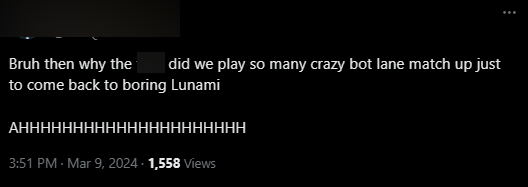 "Tại sao chúng ta liên tục có nhiều duo bot "điên rồ" để rồi quay lại với cặp đôi chán ngắt Lucian - Nami?"