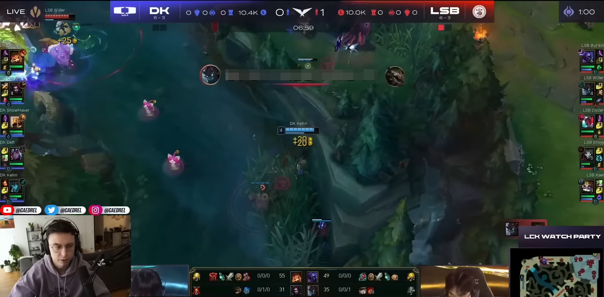 Caedrel khẳng định Bdd đang là Đường Giữa hay nhất LCK hiện tại, ít nhất là tính trong khoảng 2 tuần thi đấu gần đây - nguồn: YouTube