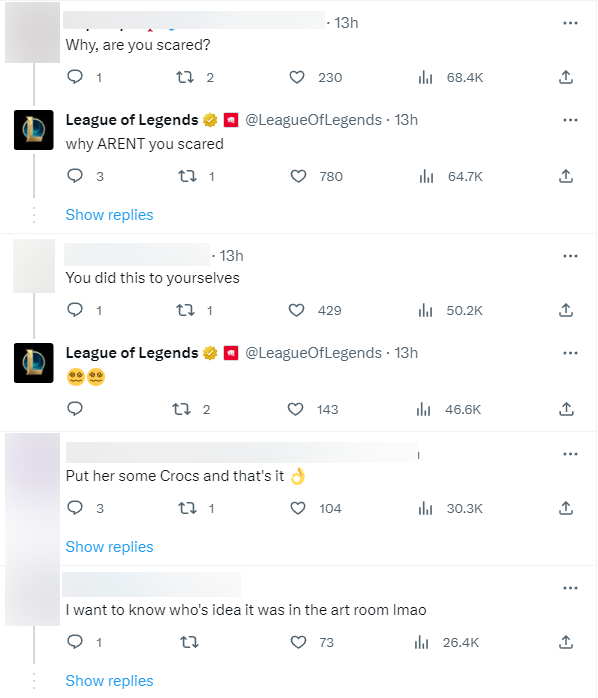 Nhưng điều này có vẻ cũng không ăn thua khi không ít bình luận còn trêu chọc chính Riot