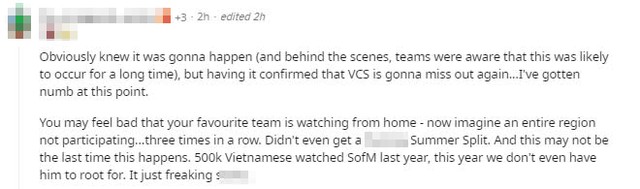 Cộng đồng quốc tế chia buồn khi VCS lỡ hẹn CKTG 2021, HLV trưởng của GAM ám chỉ Garena/Riot thiếu tôn trọng, thất hứa? - Ảnh 2.