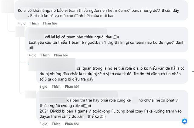 Khán giả VCS cũng tranh luận về tuyên bố của Dia1