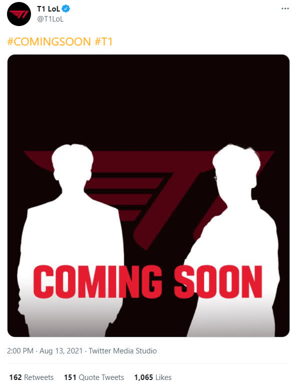 T1 bất ngờ hé lộ 2 cái tên mới, nghi vấn Untara và Sky quay về mái nhà xưa - Ảnh 1. T1 bất ngờ hé lộ 2 cái tên mới, nghi vấn Untara và Sky quay về mái nhà xưa - Ảnh 1.