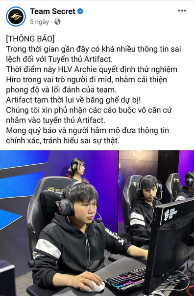 Artifact thì từng bị đồn bất hòa với HLV Archie để rồi bị đẩy lên ghế dự bị