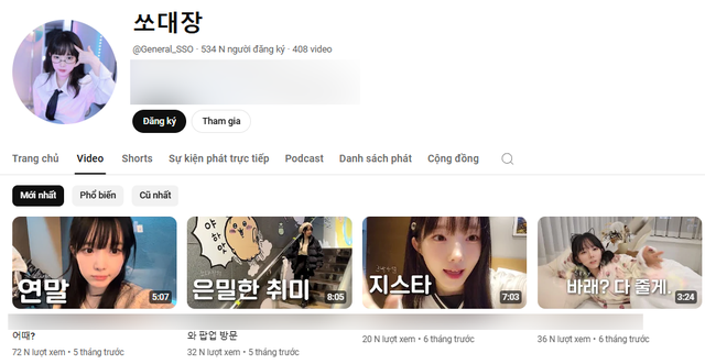 Gái xinh có nickname là General SSO và là một YouTuber