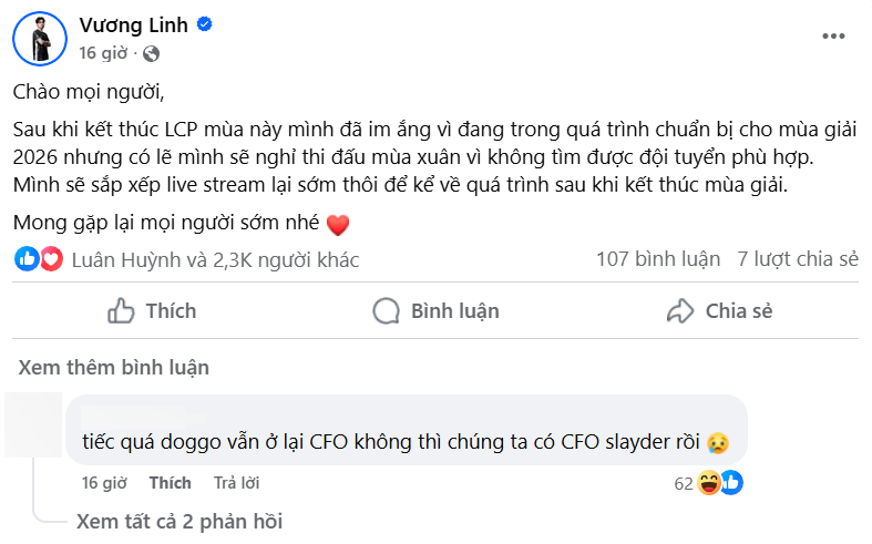 Cựu siêu sao VCS rơi vào cảnh thất nghiệp còn bị khán giả nhà "phũ phàng"- Ảnh 2. Cựu siêu sao VCS rơi vào cảnh thất nghiệp còn bị khán giả nhà "phũ phàng"- Ảnh 2.