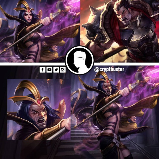 Chiêm ngưỡng những tác phẩm kết hợp giữa các vị tướng LMHT theo phong cách râu ông nọ cắm cằm bà kia - Ảnh 2.