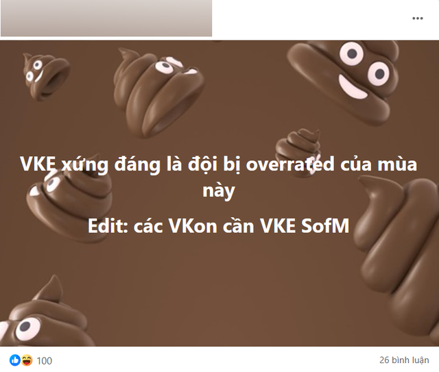 Ngay lập tức đã có những ý kiến cho rằng VKE được "overrated" quá đà