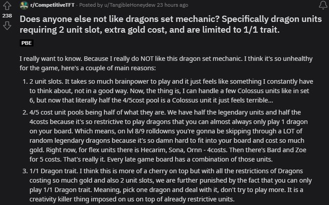 Đấu Trường Chân Lý: Cơ chế Long Thần của mùa 7 bị ném đá dữ dội ngay từ giai đoạn thử nghiệm - Ảnh 3. Đấu Trường Chân Lý: Cơ chế Long Thần của mùa 7 bị ném đá dữ dội ngay từ giai đoạn thử nghiệm - Ảnh 3.