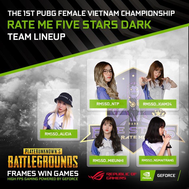 The 1st PUBG Female Vietnam Championship - giải đấu PUBG nữ đầu tiên tại Việt Nam được tài trợ bởi ROG và NVIDIA - Ảnh 2. The 1st PUBG Female Vietnam Championship - giải đấu PUBG nữ đầu tiên tại Việt Nam được tài trợ bởi ROG và NVIDIA - Ảnh 2.